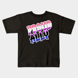 Proud Ally Gender Fluid Flag Kids T-Shirt